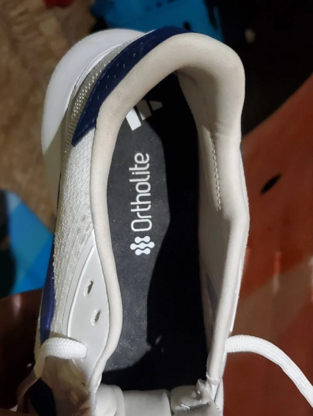 adidas Men’s White and Blue Athletic Sneakers
